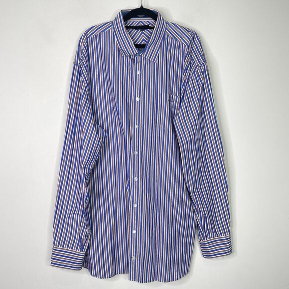 Gant Noble Poplin Casual Fit Striped Button Down Shirt Men's Size 3X - Picture 10 of 10